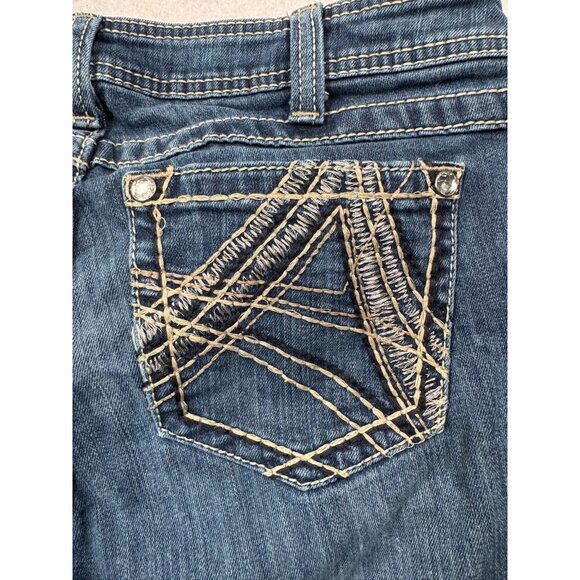 Ariat Ruby Boot Cut Jeans Thick Stitching Medium Wash Western Women's 30R FLAW - Picture 5 of 8